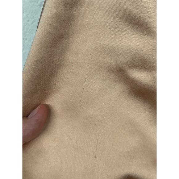 RTR Obando Sz 8 Orange tan Silky Satin Sleeveless Halter Cami Top sexy solid - Picture 6 of 7